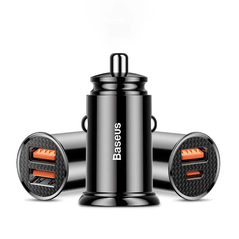 Cargador de auto USB-C 30W PD Baseus