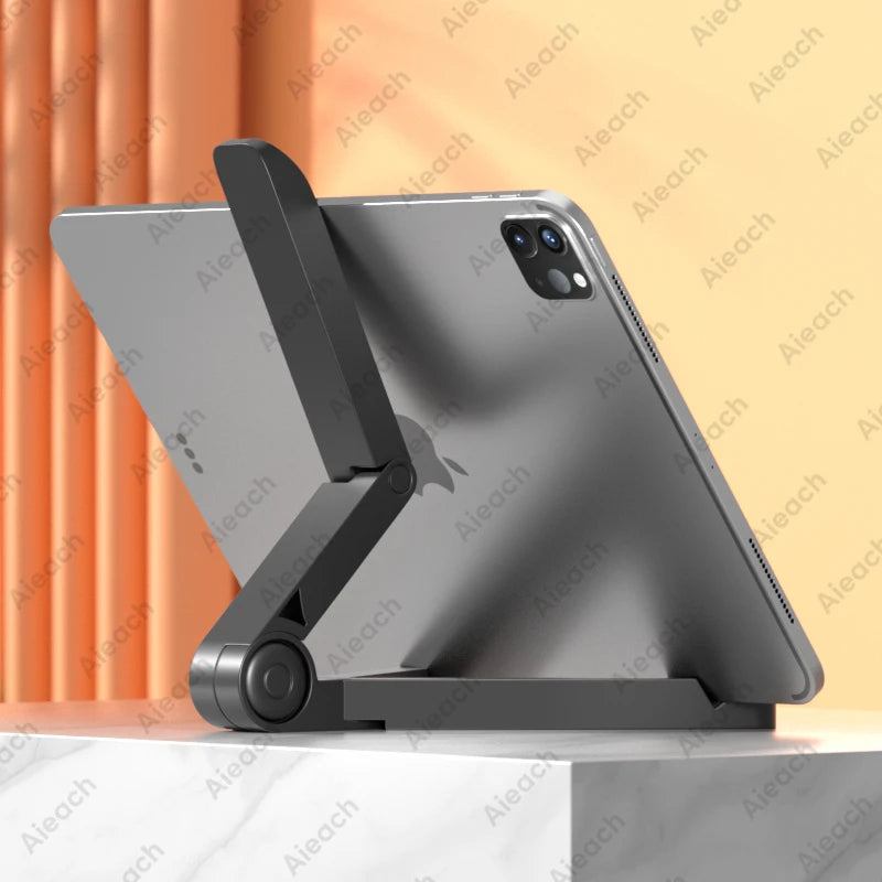 Soporte Plegable de Escritorio para Tablet y Celular | Ajustable 4.7"–12.9"