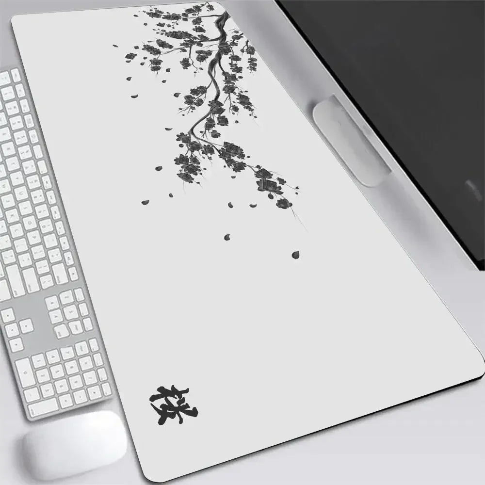 Mousepad Gamer XXL Flor de Cerezo | Base Antideslizante 80x30
