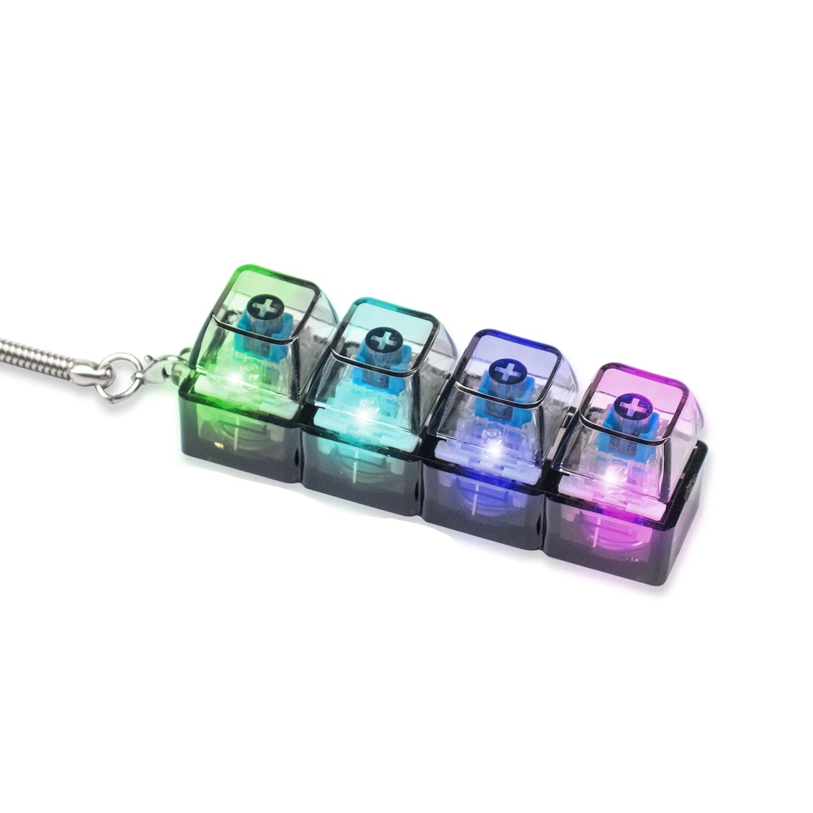Llavero Teclado LED Antiestrés | Botón Clicable Sensorial