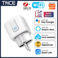 Enchufe inteligente WiFi TNCE Tuya con monitor de consumo
