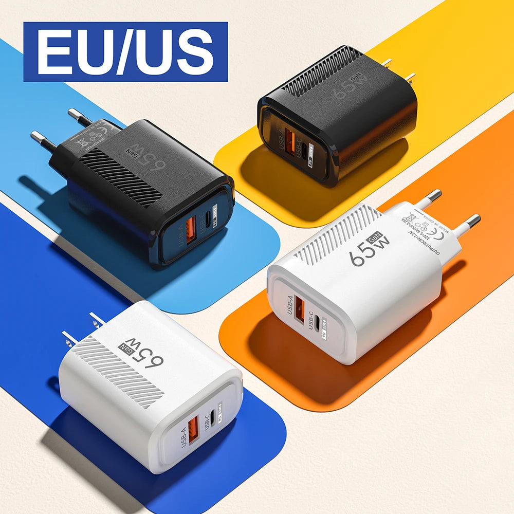 Cargador rápido GaN 65W USB-C